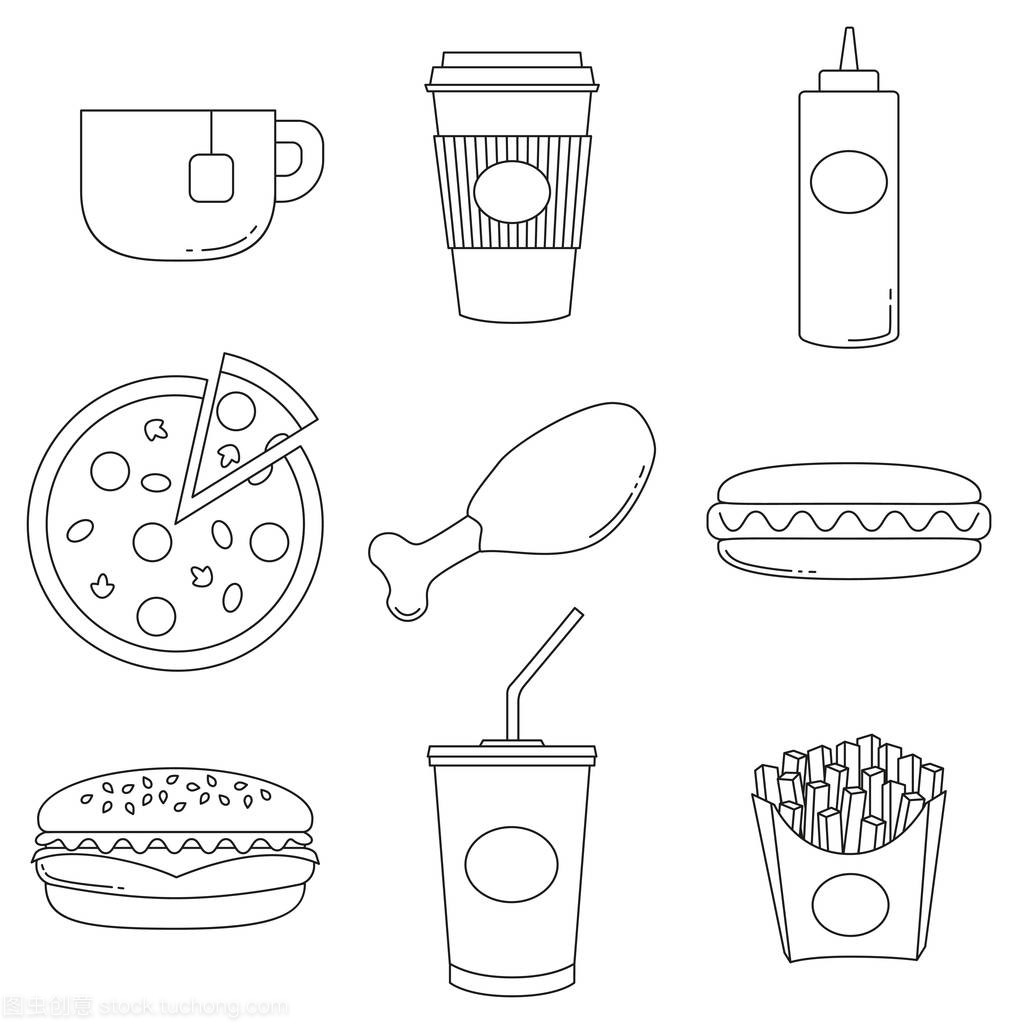 垃圾食品徽标收藏海报 舌尖上的流行文化印记